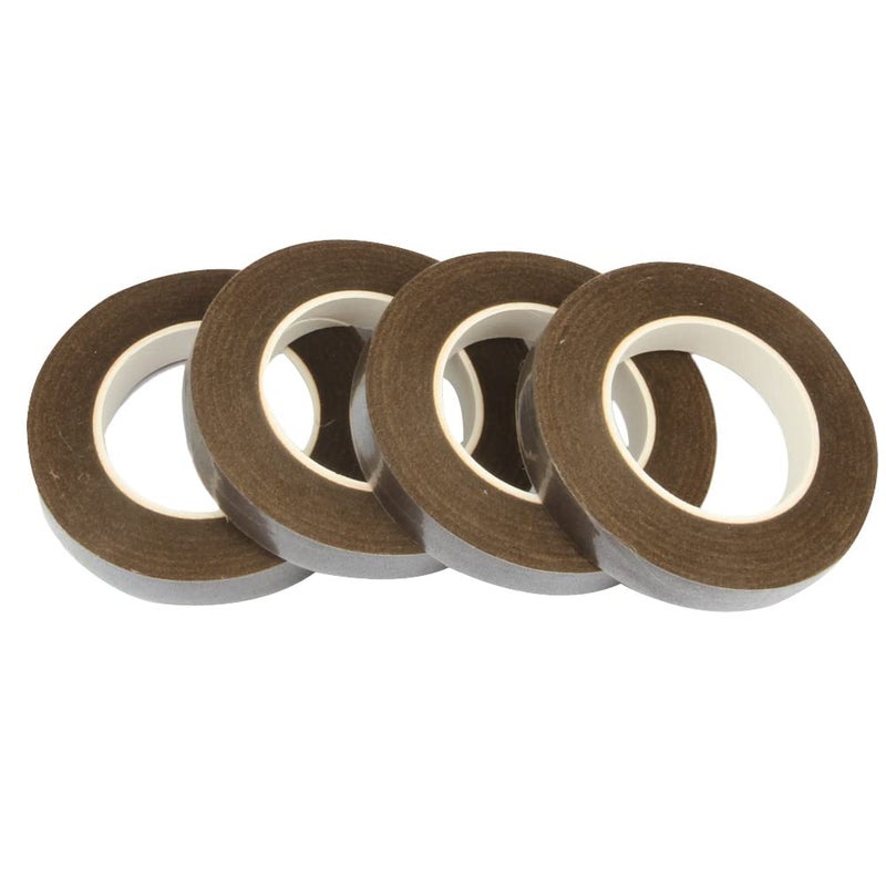 JFFX 4 Rolls Floral Tape 1/2" Wide 30 Yards/Roll Floral Tapes for Bouquet Stem Wrap and Flowers Making Craft Projects (Brown) - Image 1